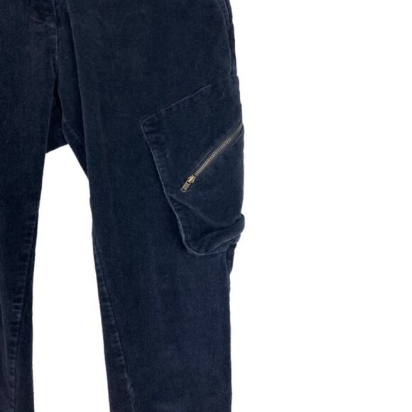 James Jeans Black Ebony Corduroy Boyfriend Cargo Pocket Utility Pant Joggers 26 - Picture 9 of 15